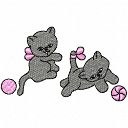 Cats Embroidery Design 4 Cats Embroidery Design 4